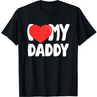 T-shirt I Love My Daddy pour hommes en noir — T-shirts pour hommes