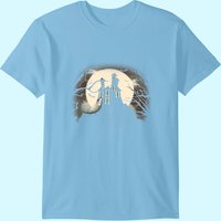 T-shirt Halloween Maison Hantée Vintage - Lune et Cimetière — T-shirts pour hommes