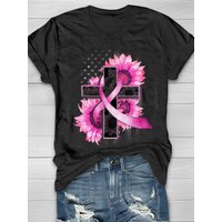 T-shirt Tournesol En Octobre Nous Portons Du Rose Pour Hommes