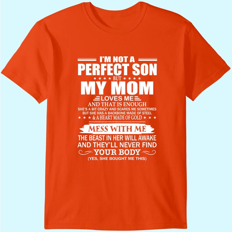Je ne suis pas un fils parfait mais ma mère m'aime T-shirt pour homme — T-shirts pour hommes