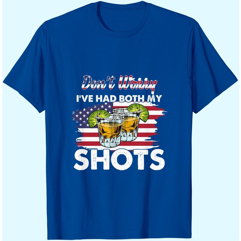 T-shirt Drapeau Américain Don't Worry I've Had Both My Shots pour Hommes — T-shirts pour hommes