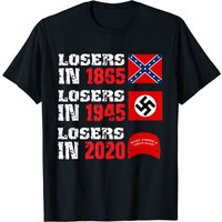 T-shirt Losers In 1865 1945 2020 pour hommes - Noir — T-shirts pour hommes