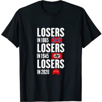 T-shirt Losers In 1865 1945 2020 pour hommes - Noir — T-shirts pour hommes
