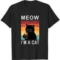 T-shirt Meow I'm A Cat pour hommes - Noir — T-shirts pour hommes