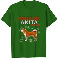 T-shirt 5 Règles pour Propriétaires d'Akita pour Hommes