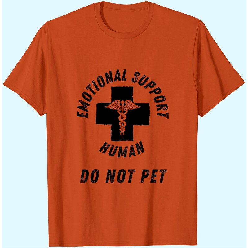 T-shirt Humoristique Humain de Soutien Émotionnel Ne Pas Caresser Chien d'Assistance — T-shirts pour hommes