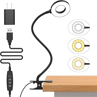 Lampe de Bureau iZELL avec Pince, 3 Modes de Couleur, 10 Niveaux de Luminosité — Lampe de bureau menée