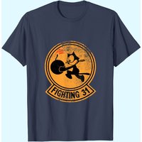 T-shirt Fashion Felix The Cat pour hommes en noir — T-shirts pour hommes