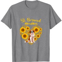 T-shirt Sunflower Heart St Bernard Mama pour hommes — T-shirts pour hommes