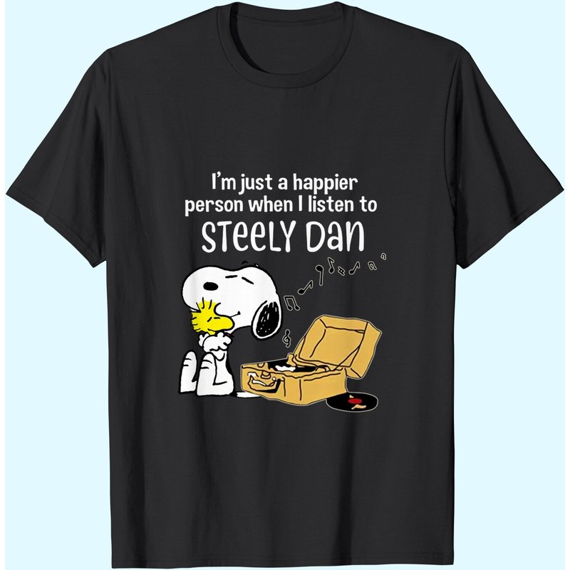 T-shirt d'anniversaire Steely Dan Happier When Listen to Steely Dan — T-shirts pour hommes
