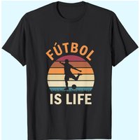 T-shirt de soccer Futbol Is Life pour hommes en noir