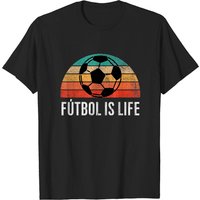T-shirt de Soccer Futbol Is Life pour Hommes en Noir