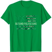 T-shirt Defund Politicians Liberal Freedom Drapeau Américain pour Hommes — T-shirts pour hommes