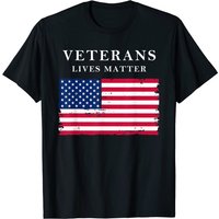 T-shirt pour hommes Veterans Lives Matter avec drapeau américain — T-shirts pour hommes