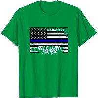T-Shirt Blue Lives Matter Drapeau Américain Thin Blue Line pour Hommes