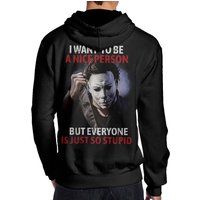 Hoodie Michael Myers Je Veux Être Une Personne Gentille — Sweats à capuche pour hommes