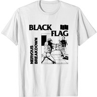 T-shirt Black Vintage Arts Flag Love Bands Nervous Breakdown