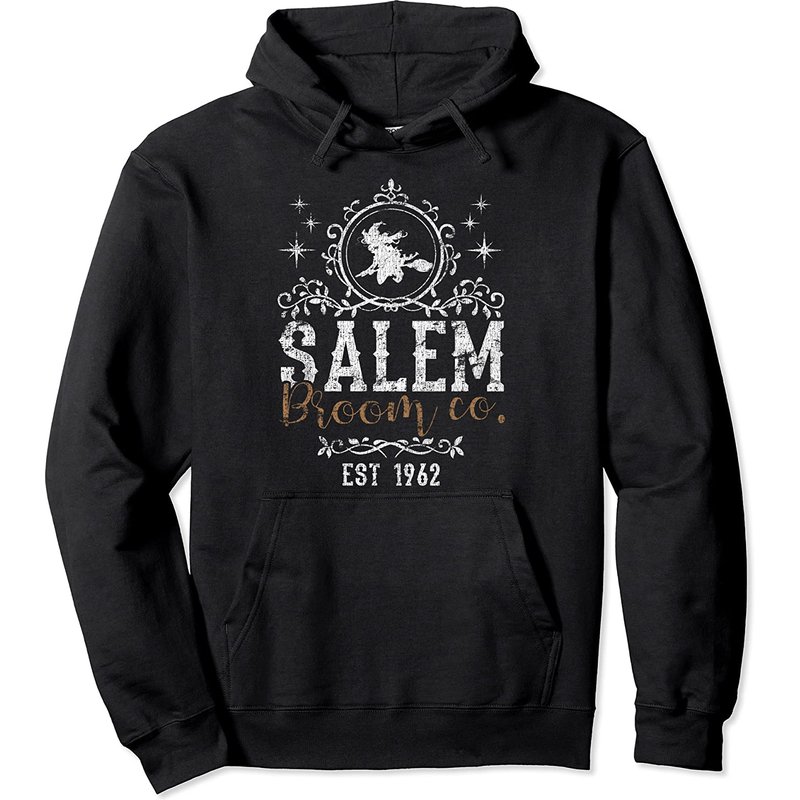 Hoodie Halloween Grunge Witches Salem Broom Company — Sweats à capuche pour hommes