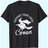 T-shirt Support Your Local Coven pour hommes en noir — T-shirts pour hommes