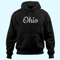 Hoodie Distressed Design Écriture Fierté État de l'Ohio