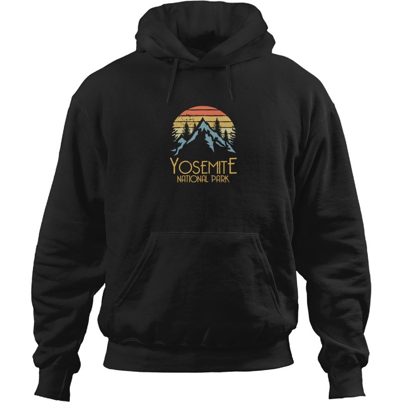 Vintage Yosemite National Park California Hoodie — Mens Hoodies