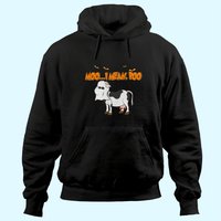 Ghost Cow Moo I Mean Boo Pumpkin Moon Halloween Hoodie