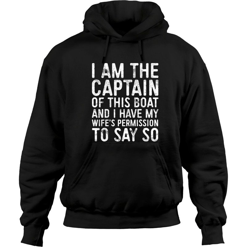 Hoodie Captain Of This Boat pour hommes — Sweats à capuche pour hommes