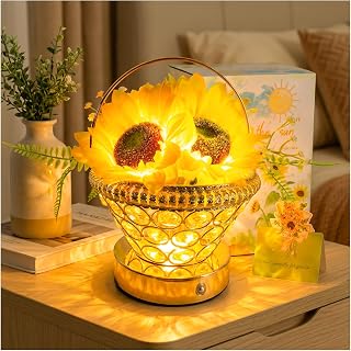 Pearl Sunflower Lamp – Cordless USB-Rechargeable LED Night Light — Led Desk Lamp