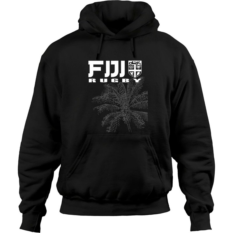 Hoodie de Rugby Fidjien pour Unisexe en Noir — Sweats à capuche pour hommes