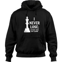 Hoodie Design Échecs Classique Je Ne Perds Jamais — Sweats à capuche pour hommes