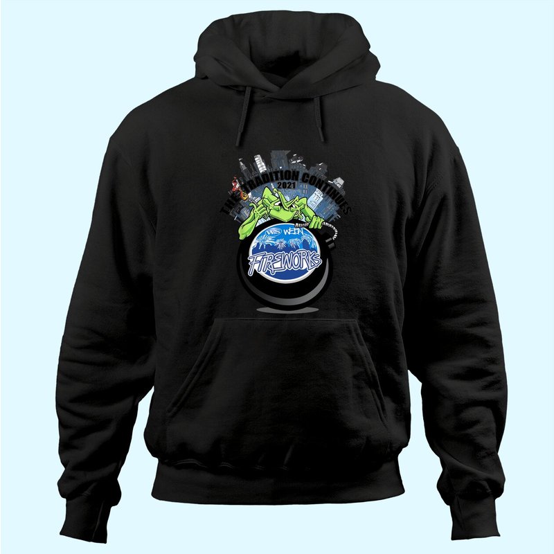 Hoodie WEBN Fireworks 2022 Unisexe en Vert Militaire — Sweats à capuche pour hommes