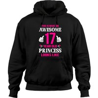 Cadeau d'anniversaire 17 ans - Hoodie Princesse pour Filles - Noir Unisexe — Sweats à capuche pour hommes