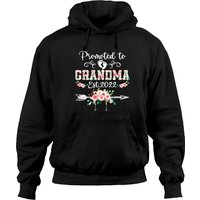 Promoted To Grandma Floral Hoodie for Unisex