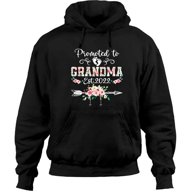 Hoodie Floral Promoted To Grandma pour Unisexe — Sweats à capuche pour hommes