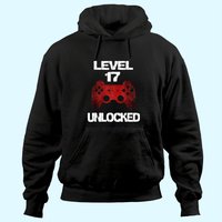 Hoodie Gamer Niveau 17 Débloqué pour le 17e Anniversaire — Sweats à capuche pour hommes