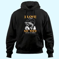 Hoodie Je l'aime quand ma femme me laisse aller pêcher — Sweats à capuche pour hommes