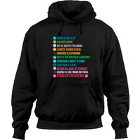 Earth Is Not Flat Vaccines Work Science Teacher Hoodie — Mens Hoodies
