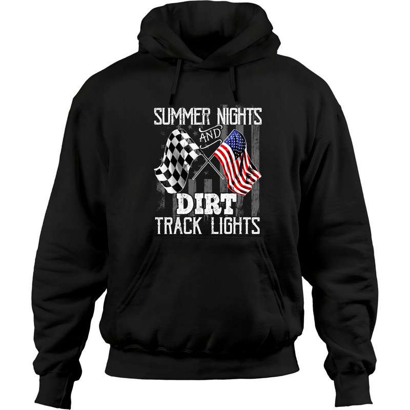 Hoodie d'été Nights Dirt Track Lights Racing Motocross pour hommes — Sweats à capuche pour hommes