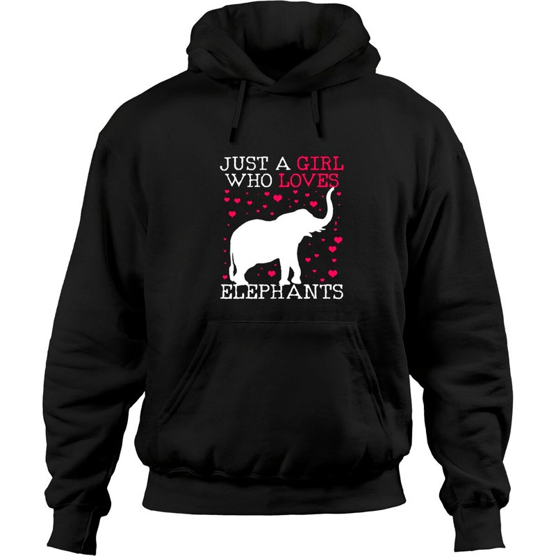 Hoodie Elephants Elephant Just A Girl Who Loves pour Unisexe — Sweats à capuche pour hommes