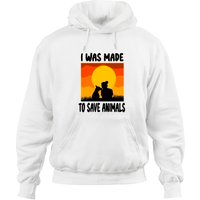 I Was Made To Save Animals Dog Hoodie for Unisex