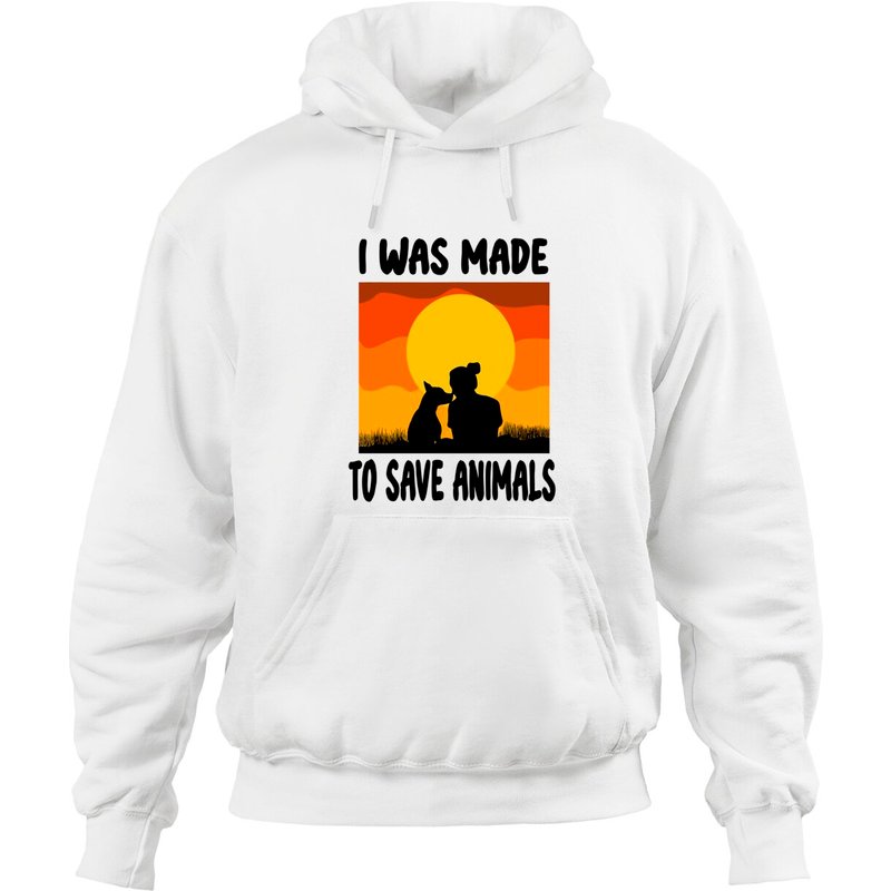 Hoodie pour hommes « J'ai été fait pour sauver des animaux » — Sweats à capuche pour hommes