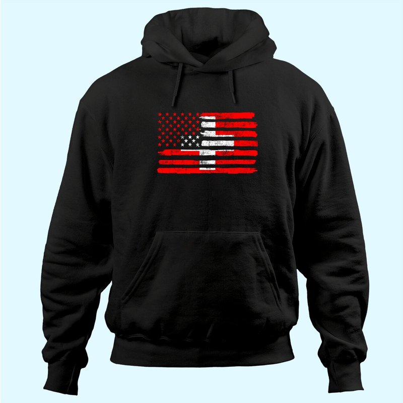 Hoodie USA Drapeau de la Suisse Américain pour Unisexe — Sweats à capuche pour hommes