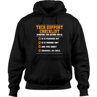 Hoodie Liste de Vérification Support Technique pour Unisexe