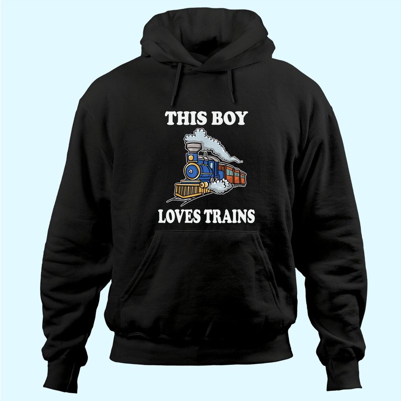 Hoodie This Boy Loves Trains pour unisexe — Sweats à capuche pour hommes