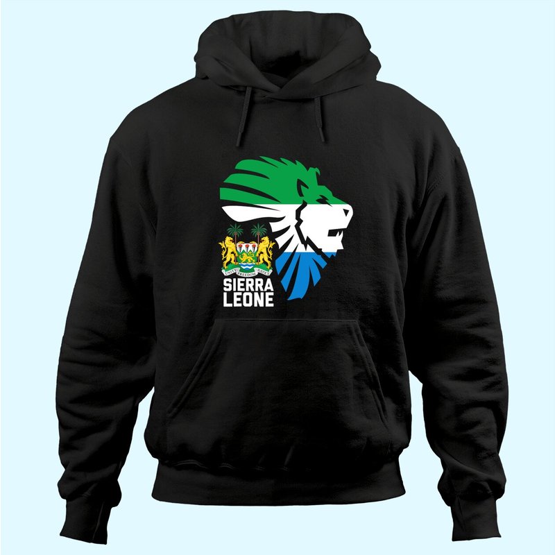 Hoodie Cadeau Diaspora Africa Lion Sceau de la Sierra Leone pour Unisexe — Sweats à capuche pour hommes