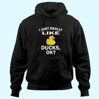 Hoodie Amoureux des Canards pour Unisexe en Noir — Sweats à capuche pour hommes