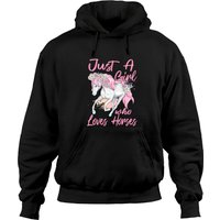 Unie Fille Qui Aime Les Chevaux Hoodie Unisexe