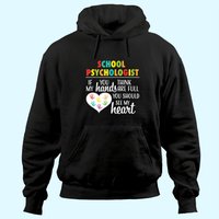 Hoodie Cœur de Psychologue Scolaire Unisexe — Sweats à capuche pour hommes