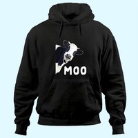 Hoodie Vache Unisexe en Noir — Sweats à capuche pour hommes