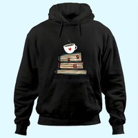 Hoodie Amoureux des Livres avec Tasse à Thé — Sweats à capuche pour hommes